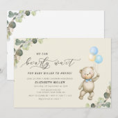 nous pouvons attendre une invitation baby shower (Devant / Derrière)