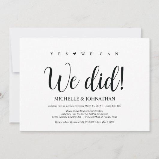 Nous pouvons nous avons fait des invitations de ma (Devant)