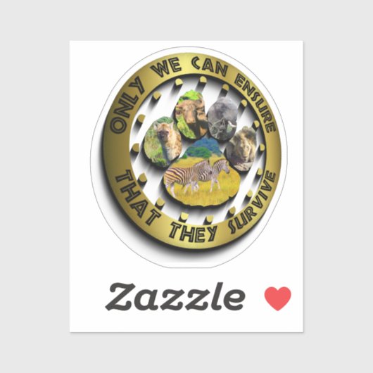 Nous Pouvons Uniquement Sticker Collage Empreinte (Feuille)