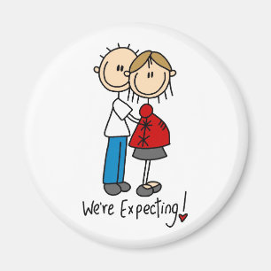 Nous prévoyons ! Chiffre enceinte aimant de bâto