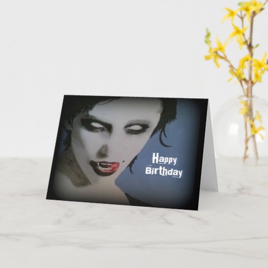 "Nous restons" sur une carte d'anniversaire (Fleur jaune)