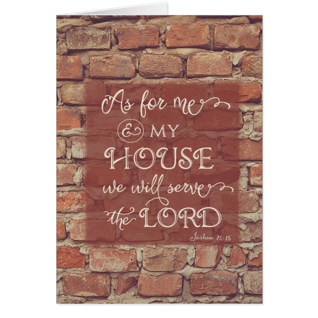 Nous Serons le Seigneur - Josué 24:15 (Devant)