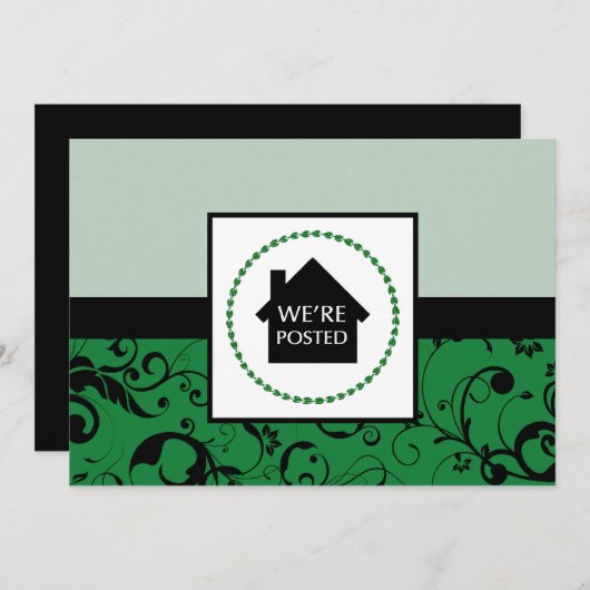 nous sommes affichés faire-part (Devant / Derrière)