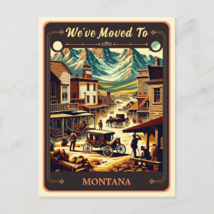 Nous sommes allés au Montana Carte postale Vinta