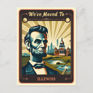 Nous sommes allés en Illinois   Carte postale Vint