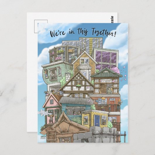 Nous sommes dans cette carte postale Ensemble (Cor (Devant / Derrière)