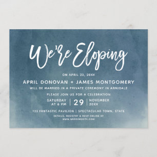 Nous sommes Eloping Brush Typography Faire-part de