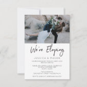 Nous sommes Eloping Faire-part Invitation manuscri (Devant)