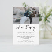 Nous sommes Eloping Faire-part Invitation manuscri (Debout devant)