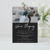 Nous sommes Eloping Faire-part Invitation manuscri (Debout devant)