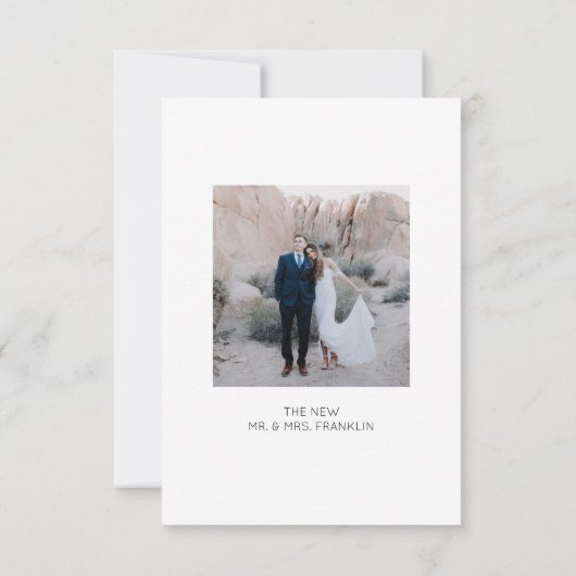 Nous sommes Eloping Faire-part Invitation manuscri (Dos)