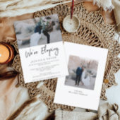 Nous sommes Eloping Faire-part Invitation manuscri