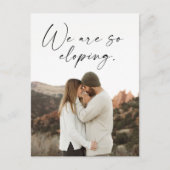 Nous sommes Eloping Mariage Mise à jour Faire-part (Devant)