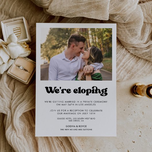 Nous sommes en train de quitter le faire-part mari