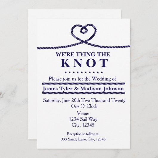 NOUS SOMMES EN TRAIN D'ENTRER LES Invitations Naut (Devant / Derrière)