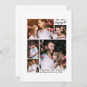 Nous sommes engagés 5 Fiançailles photo Faire-part (Devant / Derrière)