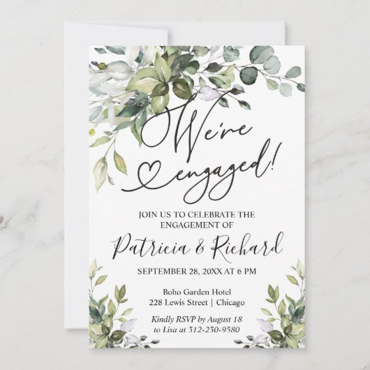 Nous sommes engagés Faire-part de la partie Engage (Devant)