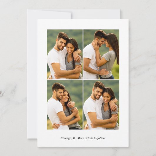 Nous sommes engagés Faire-part Fiançailles Photo (Dos)