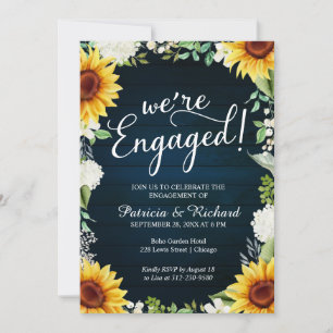 Nous sommes fiancés Invitation de fête de fiançail
