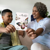 Nous Sommes Heureux Super Papillon Carte de remerc