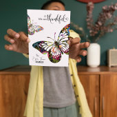 Nous Sommes Heureux Super Papillon Carte de remerc