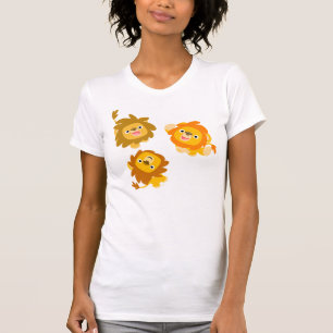 "Nous sommes ici ! !" T-shirt Femme Lions Cartoon 