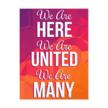 Nous Sommes Ici United Many Protest Carte Postale