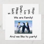 NOUS SOMMES INVITATIONS DE RÉUNION FAMILIALE ET FA (Devant / Derrière)