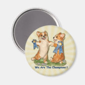 "Nous Sommes Les Champions !" Corgi Magnet (Recto/Verso)