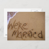 Nous sommes mariés avec une carte postale de sable (Devant / Derrière)