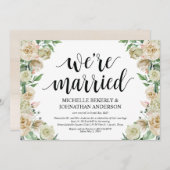 Nous sommes mariés Carte d'invitation de réception (Devant / Derrière)