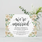 Nous sommes mariés Carte d'invitation pour la réce (Debout devant)