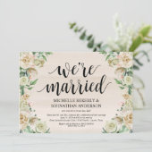 Nous sommes mariés Carte d'invitation pour la réce (Debout devant)