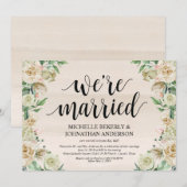 Nous sommes mariés Carte d'invitation pour la réce (Devant / Derrière)