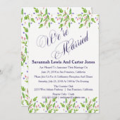 "Nous sommes mariés" Faire-part de fleurs d'été (Devant / Derrière)