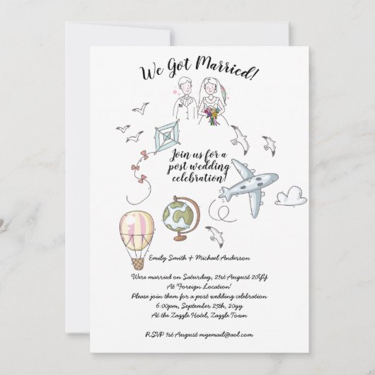 Nous sommes mariés - Faire-part de réception de ma (Devant)