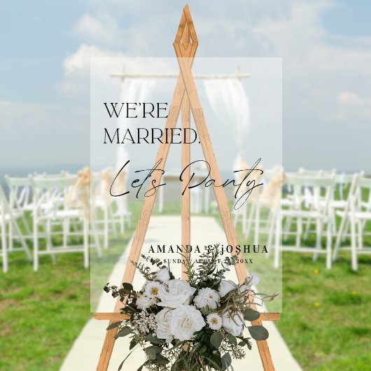 Nous sommes mariés Faisons la fête Mariage Bienven