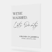 Nous sommes mariés Faisons la fête Mariage Bienven (Angle)