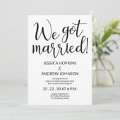 Nous sommes mariés Invitation à la réception de ph (Debout devant)