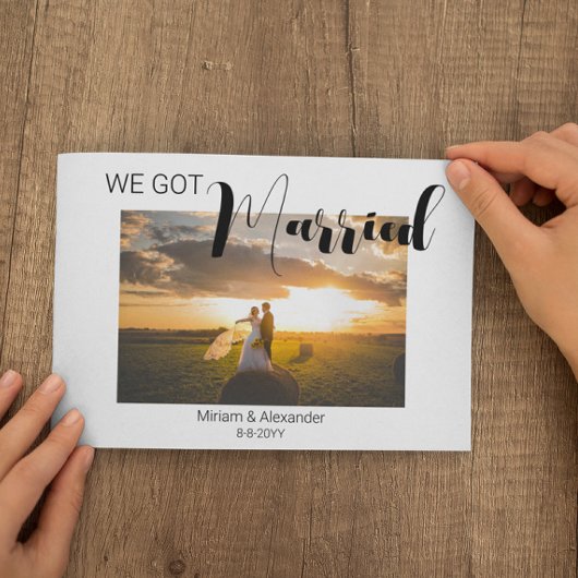 Nous sommes mariés Mariage Carte postale