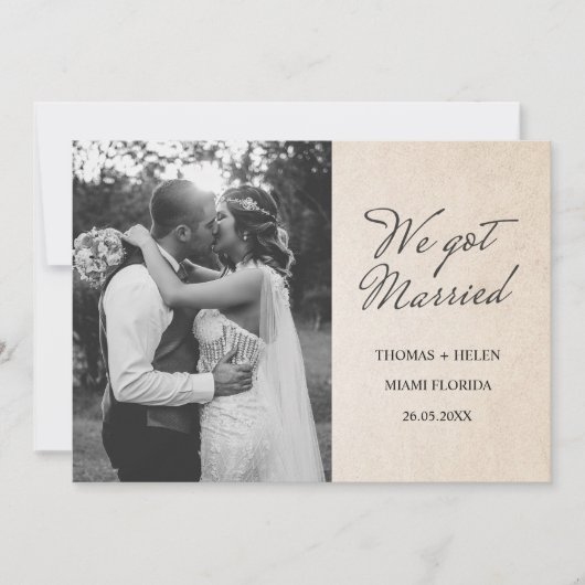 Nous sommes mariés mariage faire-part (Devant)