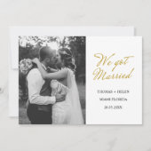 Nous sommes mariés mariage faire-part (Devant)