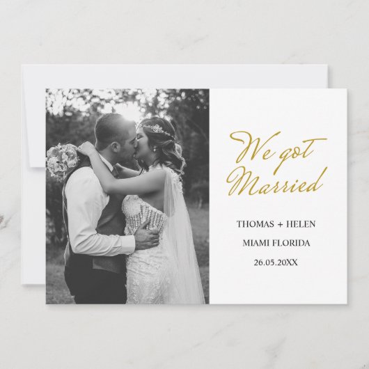 Nous sommes mariés mariage faire-part (Devant)