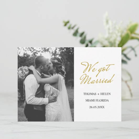 Nous sommes mariés mariage faire-part (Debout devant)