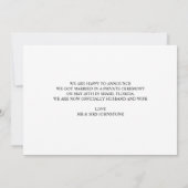 Nous sommes mariés mariage faire-part (Dos)