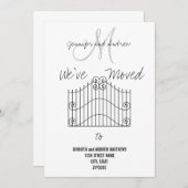 Nous sommes passés à un nouveau Faire-part d'adres (Devant / Derrière)