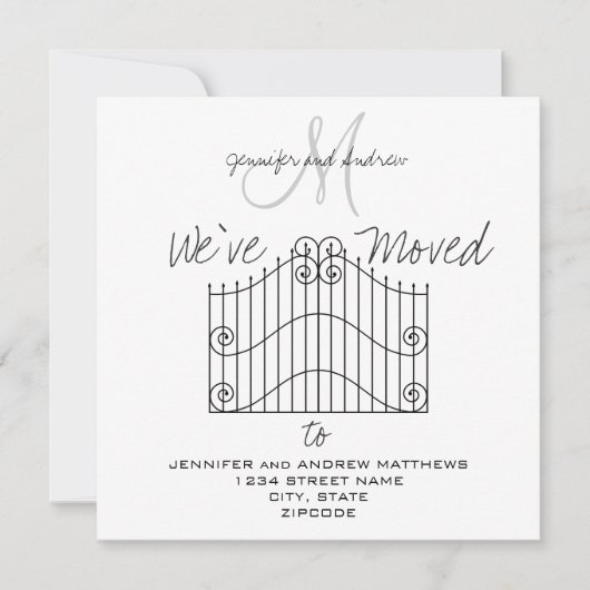 Nous sommes passés à un nouveau Faire-part d'adres (Devant)