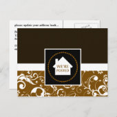 nous sommes postés faire-part : damask professionn (Devant / Derrière)