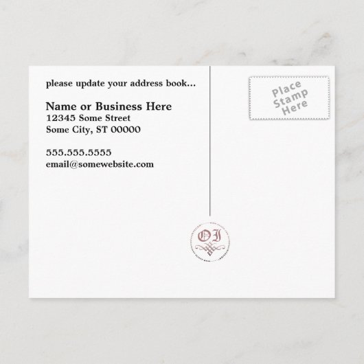 nous sommes postés faire-part : damask professionn (Dos)