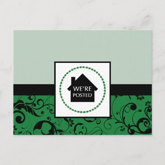 nous sommes postés faire-part : damask professionn (Devant)